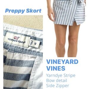 Vineyard Vines Blue and White Striped Skort